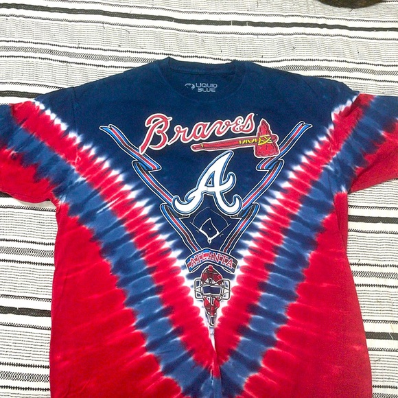 Liquid Blue Other - Atlanta Braves vintage tie dye tee